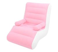 Aramox Rallenta la Sedia a Sdraio Gonfiabile Portatile e Leggi per la Sedia da Viaggio da Viaggio da Campeggio per il Tempo Libero Quando Guardi il Rosa e il Bianco