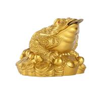 Aramox Rana dei Soldi, Decorazioni del Rospo dei Soldi Fortunati con Denaro Cinese in Rame, Ideali per Attirare Ricchezza, Decorazione Rospo a Tre Zampe D'oro per Fare Soldi, Fortuna (S