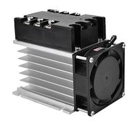 Aramox Relè a Stato Solido Trifase, Modulo relè a Stato Solido Avanzato Ingresso da 480 V CA da 3 a 32 V, Uscita a Tiristori a Commutazione di Tensione Zero con Radiatore per Controllo della