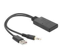Aramox Ricevitore Bluetooth Auto 5.0 Adattatore AUX con Doppia Porta USB | Adattatore Audio Plug and Play, Connettore Aux da 3,5 Mm, Interfaccia USB 5V/12V, Corpo in ABS Compatto, Lettore Radio Auto