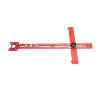 Aramox Righello per il Posizionamento della Foratura, Squadra a T in Lega di Alluminio con 3 Blocchi Scorrevoli per Foratura di Precisione Nei Progetti di Lavorazione del Legno