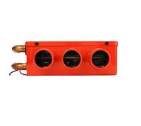 Aramox Riscaldatore per Auto Riscaldatore per Sbrinatore per Auto in Rame Ferro 50W 3 Fori per Parabrezza per Cabina di Guida Invernale Scaldapiedi per Dissolvenza della Nebbia in (24V)