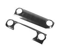 Aramox Rivestimento della Plancia della Console Centrale, Kit a 2 Pezzi in Stile Fibra di Carbonio in Plastica per Sostituzione della Plancia per JL/JLU/JT 2018-2023