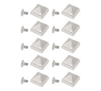 Aramox Rivetti Punk Piramide in Lega di Zinco 20 Set di Rivetti a Vite a Punta Set Prevenire L'ossidazione Lussuria Luminosa per Legare 15 Mm, Uso Principale per Portachiavi in Pelle, Collari per (#2)