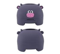 Aramox Scatola Dispenser per Fazzoletti a Forma di Cartone Animato, Comoda e Facile da Ricaricare per Comodini, vanità, Scrivanie, Simpatico Porta Fazzoletti per Il Viso (Mucca Viola)