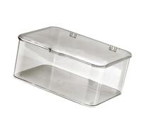 Aramox Scatola Portaoggetti da Scrivania, Organizer Antipolvere in Plastica di Grande capacità con Coperchio per Custodie del Telefono, Ideale per Scrivania, Soggiorno e Camera da Letto (Grigio