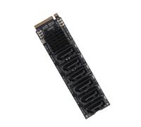 Aramox Scheda Adattatore da M.2, Dissipatore di Calore in Lega di Alluminio, Scheda di Espansione PCIe Ad Alta velocità per OS X, Supporta 6 Dispositivi con Larghezza di Banda di 16 Gbps