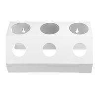 Aramox Scolabottiglie per Soda, Scolabottiglie in Alluminio con 3 Fori e Cuscinetto in Silicone, 14,7 X 30 X 12 Cm, per, Sala da Pranzo, Ristorante, Ripiano per Bottiglie da Tavolo (Bianco tre fori)