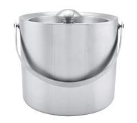 Aramox Secchiello per Il Ghiaccio a Doppia Parete in Acciaio Inox con Coperchio per Feste di Matrimonio, per Feste di Bar(3L)