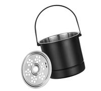 Aramox Secchiello per il Ghiaccio in Acciaio Inossidabile con Piastra Filtrante, Secchiello per il Ghiaccio in Metallo Addensato da 1,0 Litri per Cocktail Bar, Ristoranti, Feste, Design Durevole Ed