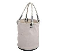 Aramox Secchio per Utensili in Tela, Mini Organizzatore con Archiviazione Compatta, Cuscinetto di Carico 30 kg per Cantiere, Costruzione e Paesaggio (White)