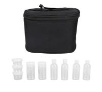 Aramox Set di Bottiglie Trasparenti in Materiale Animale Domestico, Barattolo di Condimento a Prova di con Custodia, Campeggio, Picnic