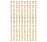 Aramox Set di Lavandini per Occhiali in Metallo a più Strato, Asciutrice da 8 Mm da 8 Mm per Tessuto, Pelle, Metallo, Tessuti, Tende, Cappelli, Scarpe, (GOLD)