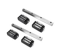 Aramox Set di Movimenti Lineari per Binari HG15 Binario di Rivestimento in Ghisa con 4 Blocchi di Scorrimento Struttura DB da 200 Mm a 500 Mm per l'automazione del Tornio con Router CNC (HG15-200MM)