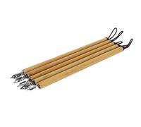 Aramox Set di Penne a Immersione in bambù da 5 Pezzi con Confezione | Set di Pennini per Penna a Immersione, Kit da Disegno per Calligrafia Artigianale, bambù Vintage, per Manga/lettere, 18 Cm,