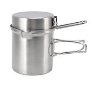 Aramox Set di Pentole per Stufa a Legna da Esterno Set di Pentole Antivento Portatile in Acciaio Inossidabile di da Campeggio Pieghevoli 11 X 15,5 Cm per Escursionismo Zaino in Spalla Picnic Viaggi in