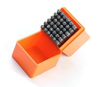 Aramox Set di Punzoni per Lettere 36 Pezzi, Francobolli in Acciaio Indurito, Forniture d'arte Gioiello Strumento di Marcatura in Metallo in Legno, Stoccaggio Portatile, Segni Precisi, Durevoli e