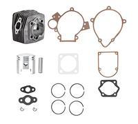 Aramox Set Guarnizioni Pistone Cilindro, Kit Cilindro Motore 47mm Set Anello Perno Guarnizione Pistone per Bici da Bicicletta Motorizzata da 80