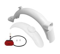 Aramox Set Paraspruzzi Anteriore e Posteriore per Scooter Elettrico, Paraspruzzi con Fanale Posteriore per M365 Pro2, Essenziale per la Guida in Caso di Pioggia (WHITE)