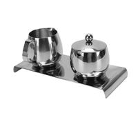 Aramox Set per Brocca per Montare il Latte in Acciaio Inossidabile, 300ml | Beccuccio per versare latte art, maniglia ergonomica, acciaio inossidabile 304, zuccheriera e vassoio inclusi, accessorio
