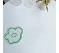 Aramox Sottobicchiere in Acrilico, Sottobicchieri in Acrilico Trasparente Forma di Fiore Trasparente Isolamento Termico Antiscivolo Protezione da Tavolo Facile da Pulire per Domestica Ristorante