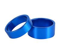 Aramox Spaziali per Distanziatore per Distanziatore di Gambite per Bici Spaziali Auricolari in Lega di Alluminio da 4 Pacchetti Rondini da 5 Mm 10 Mm da 20 con 4 Colori per Forcella dello Stelo (BLUE)