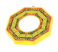 Aramox Specchio Concavo Bagua, Specchio per la Ricchezza del Feng Shui per Affari Domestici, Invito Ricchezza, Protezione all'aperto, Simboli Antichi, Materiale in Legno, 4 Pollici Convessi