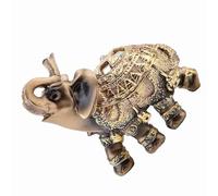Aramox Statue di Elefante Dorato Scultura, Resina Fatta con Squisita Artigianato per Fortuna e felicità, Porta Ricchezza e Fortuna, Ideale, Disponibile in 3 Dimensioni, Perfetta per la Casa (Medio