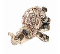Aramox Statue di Elefante Dorato Scultura, Resina Fatta con Squisita Artigianato per Fortuna e felicità, Porta Ricchezza e Fortuna, Ideale, Disponibile in 3 Dimensioni, Perfetta per la Casa (S)