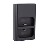 Aramox Stazione di Ricarica Doppia, Caricabatterie per Campanello USB C ABS con Sicurezza Intelligente, Dock di Ricarica a 2 Alloggiamenti, Sostituzione per Batterie Ring Doorbell 2 3 3 Plus 4 per Uso