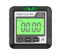 Aramox Strumento di Ricerca Digitale -angolare con Base Magnetica a Livello di LCD per Macchine per la Lavorazione del Legno, Strumento Portatile per Livello Elettronico per la Tecnologia (BLACK)