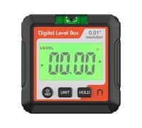 Aramox Strumento di Ricerca Digitale -angolare con Base Magnetica a Livello di LCD per Macchine per la Lavorazione del Legno, Strumento Portatile per Livello Elettronico per la Tecnologia (WHITE)