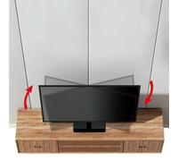 Aramox Supporto TV Universale Girevole, Supporto TV in Metallo Resistente, Regolazione in Altezza per 32-70 Pollici, Base Salvaspazio per Uso in Ufficio Domestico