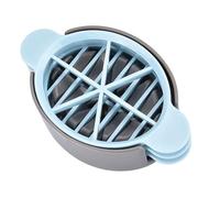 Aramox Tagliauova in Plastica per Uova Sode Blu PP 6 Divisioni 3 Linee Tagliauova per Uova Conservate, Frutta e Verdura, Affettatura Nella di Casa per Principianti