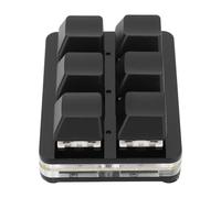 Aramox Tastiera Meccanica Macro Tastiera da Gioco RGB Programmabile Hot-swap a 6 Tasti con Porta Type-C Design Compatto per Giocatori e Designer PC (BLACK)