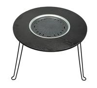 Aramox Tavolo per Barbecue Durevole con Materiali in Ferro e Legno di Alta qualità per attività All'aperto Ferro e Legno