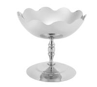 Aramox Tazza da Dessert in Acciaio Inossidabile a Tazza da Porto a Pista di Gelato a di Lavastoviglie Cassaforte per Insalata di Budino Gelato con Supporto per Supporto (forma di fiore)