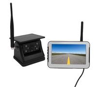 Aramox Telecamera Posteriore Solare Wireless, Installazione Magnetica, 1080p Full HD, Durata della Batteria 24 Ore, Ideale per e Rimorchi