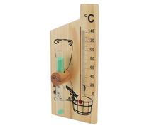 Aramox Termometro per Sauna Clessidra, Termometro per Sauna in Legno di Pino, Clessidra, Montaggio a Parete da 15 Minuti, da 32 a 284 Fahrenheit, Lettura in Tempo Reale per Gli Utenti della