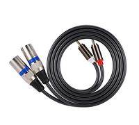 Aramox Trasmissione del Segnale Stabile, Utilizzo Versatile, Design Robusto da 1,5 M da Maschio a XLR Maschio Adattatore Cavo Cavo Patch, Guscio in Lega di Zinco con Interfaccia Oro, Ideale per
