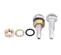 Aramox Ugello Lavavetri in Lega di Alluminio Spruzzatore per Parabrezza Anteriore 2 Pezzi 5 Mm Sostituzione Universale per Automobilisti Uso Quotidiano di Pulizia (SILVER)