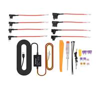 Aramox USB Hard Wire Kit, Dash Cam Hardwire Kit Adattatore USB da 12V-28V a 5V Protezione da Surriscaldamento per Mirror Cam Navigatore GPS Rilevatore (MICRO)