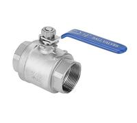 Aramox Valvola a Sfera a Due Pezzi a Passaggio Pieno in Acciaio Inossidabile 304 1-1/2" DN40 1000 WOG, Volume Ridotto, Peso Leggero, Apertura Rapida, Buona Tenuta, Controllo e