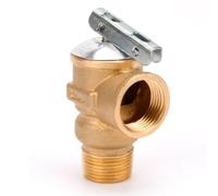 Aramox Valvola di Scarico della Pressione a Temperatura in Ottone 3/4 Npt 150 Psi Valvola di Sicurezza dello Scaldabagno per Accumulo di Acqua Calda