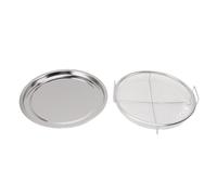 Aramox Vassoio per Frutta e Verdura Cestello per Friggitrice Cestello da Forno Set in Acciaio Inossidabile più Sana, Cottura Uniforme per Pizza Fatta in Casa, Accessori per Forno