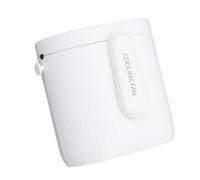 Aramox Ventilatore Portatile con Clamp/Holder in, Ventilatore da Collo Indossabile Ricaricabile con 3 velocità e Luce LED, Ideale per Lavori all'aperto e Viaggi (WHITE)