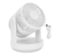 Aramox Ventile da Tavola a Doppia Laterale con Luce Notturna, velocità per Materiale ABS Oscillante velocità Regolabili per Camera da Letto, 5.75x5.75x7.28 Pollici (Beige)