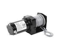 Aramox Verricello Elettrico 12V Verricello Elettrico da 2000 Libbre con Telecomando Ferro e Plastica Motore da 0,9 Cavo in Acciaio Freno Automatico per Recupero Barche Camion Rimorchio ATV