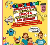 Aramsamsam Endlosschleife, Kindergarten-Chaos & eine Erzieherin mittendrin: Das Fluchmalbuch ist das perfekte Erzieherin Geschenk für alle, die ... | 5 Kreuzworträtsel | 5 Wortsuchspiele