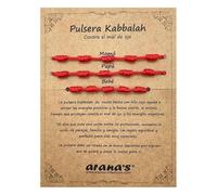 arana's - Bracciale 7 nodi con occhio turco donna uomo bambini neonati - Per il malocchio - Filo rosso protezione energia negativa - Amuleto fortunato - Coppie familiari amici, Ajustable de 11 cm